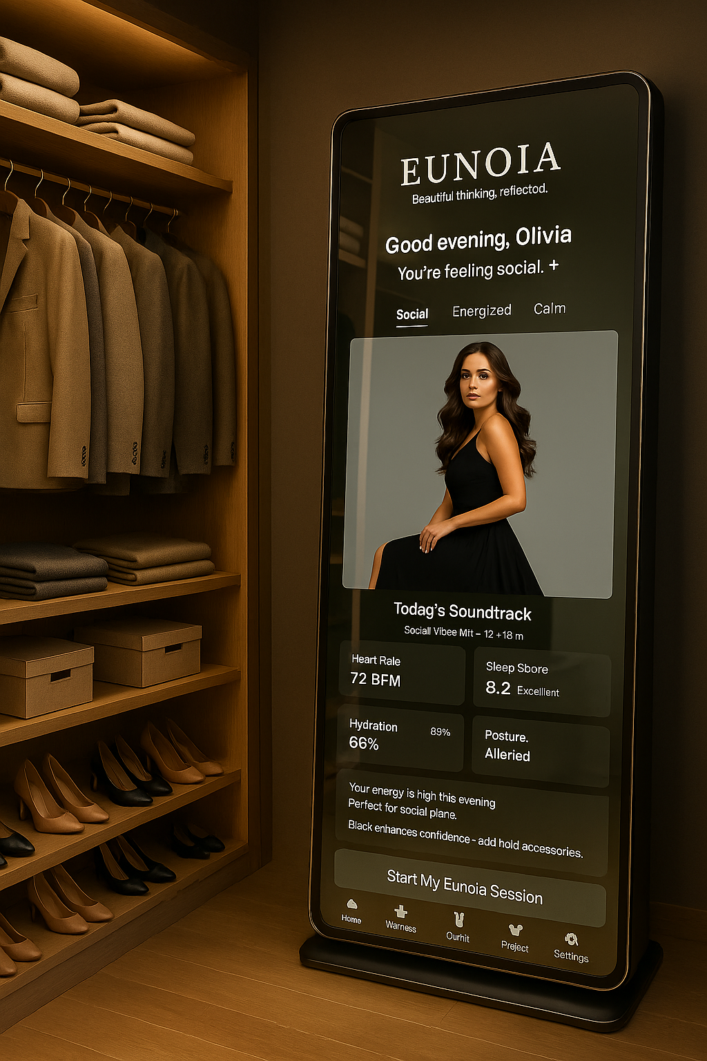 Eunoia mirror concept — primary front view